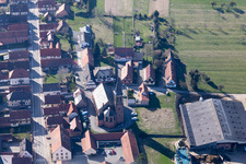 Church building in the village of in Betschdorf in Grand Est, France