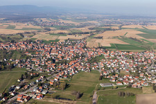 Aerial view of Surbourg in the state Bas-Rhin, France