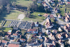 Aerial photograpy of Mertzwiller in the state Bas-Rhin, France