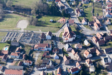 Oblique view of Mertzwiller in the state Bas-Rhin, France