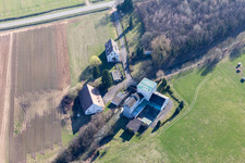 Bird's eye view of Mertzwiller in the state Bas-Rhin, France