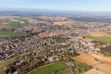 Aerial photograpy of Niedermodern in the state Bas-Rhin, France