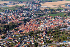 Town View of the streets and houses of the residential areas in Pfaffenhoffen in Grand Est, France