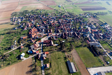 Ettendorf in the state Bas-Rhin, France seen from above