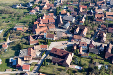 Bird's eye view of Ettendorf in the state Bas-Rhin, France