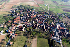 Ettendorf in the state Bas-Rhin, France viewn from the air