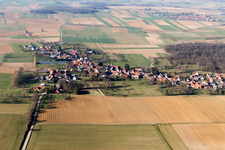 Aerial view of Geiswiller in the state Bas-Rhin, France
