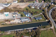 Aerial view of Dettwiller in the state Bas-Rhin, France