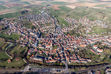 Oblique view of Dettwiller in the state Bas-Rhin, France