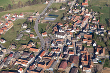Aerial view of Lupstein in the state Bas-Rhin, France