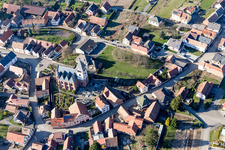 Schwindratzheim in the state Bas-Rhin, France out of the air