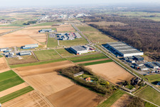 Aerial photograpy of Mommenheim in the state Bas-Rhin, France