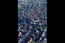 Aerial view of Bietlenheim in the state Bas-Rhin, France