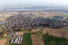 Gambsheim in the state Bas-Rhin, France from the plane