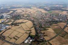 District Freistett in Rheinau in the state Baden-Wuerttemberg, Germany from the drone perspective