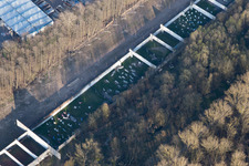 Aerial view of Paintball Achern To the shooting range in the district Fautenbach in Achern in the state Baden-Wuerttemberg, Germany