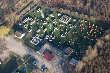 Aerial view of Paintball Achern in the district Fautenbach in Achern in the state Baden-Wuerttemberg, Germany