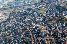 Aerial view of Achern in the state Baden-Wuerttemberg, Germany