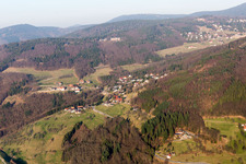 Aerial view of From the west in Sasbachwalden in the state Baden-Wuerttemberg, Germany