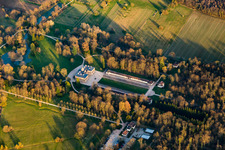 Aerial photograpy of Favorite Castle at Förch in the district Förch in Rastatt in the state Baden-Wuerttemberg, Germany