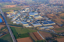 Maslch South industrial area with Dachser & Kolb: Moving company Logistikzentrum Karlsruhe GmbH, Seifert Logistics Group and DPDDE in Malsch in the state Baden-Wuerttemberg, Germany