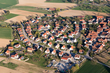 Aerial view of Hunspach in the state Bas-Rhin, France