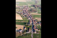 Oberrœdern in the state Bas-Rhin, France viewn from the air