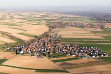 Oberrœdern in the state Bas-Rhin, France from a drone