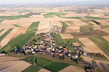 Aerial view of Crœttwiller in the state Bas-Rhin, France