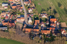 Aerial photograpy of Crœttwiller in the state Bas-Rhin, France