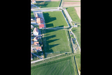 Oberlauterbach in the state Bas-Rhin, France from the drone perspective