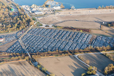 Lauterbourg in the state Bas-Rhin, France from above