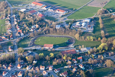 Lauterbourg in the state Bas-Rhin, France from a drone