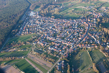 Aerial view of Lauterbourg in the state Bas-Rhin, France