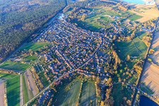 Aerial view of Village view from the south in Berg in the state Rhineland-Palatinate, Germany