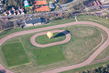 Herxheim bei Landau in the state Rhineland-Palatinate, Germany from the plane