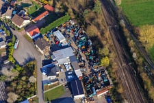 Am Weidensatz industrial estate with Dafferner in Bellheim in the state Rhineland-Palatinate, Germany