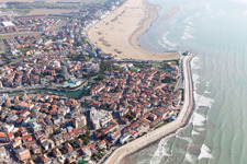 Caorle in the state Metropolitanstadt Venedig, Italy from the plane
