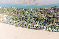 Oblique view of Bibione Pineda in the state Veneto, Italy