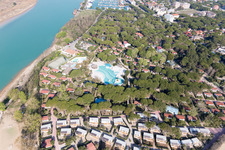 Lignano Riviera in the state Friuli Venezia Giulia, Italy seen from above