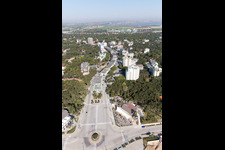 Aerial view of Lignano Pineta in the state Friuli Venezia Giulia, Italy