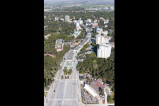 Aerial photograpy of Lignano Pineta in the state Friuli Venezia Giulia, Italy
