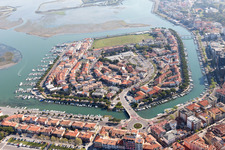 Drone recording of Grado in the state Gorizia, Italy