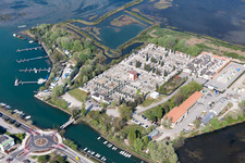 Bird's eye view of Grado in the state Gorizia, Italy
