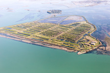 Grado in the state Gorizia, Italy from the drone perspective