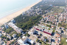 Lignano Sabbiadoro in the state Udine, Italy seen from a drone