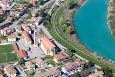 Aerial photograpy of Cesarolo in the state Veneto, Italy