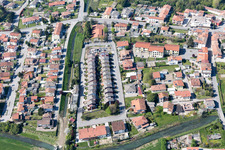 Aerial view of Fossalta di Portogruaro in the state Veneto, Italy