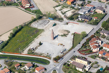 Fossalta di Portogruaro in the state Veneto, Italy from above