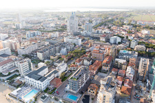 Oblique view of Lido di Jesolo in the state Metropolitanstadt Venedig, Italy